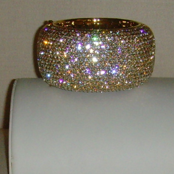 Joan Boyce Gold-Tone and Clear R/S Bracelet - Picture 2 of 12